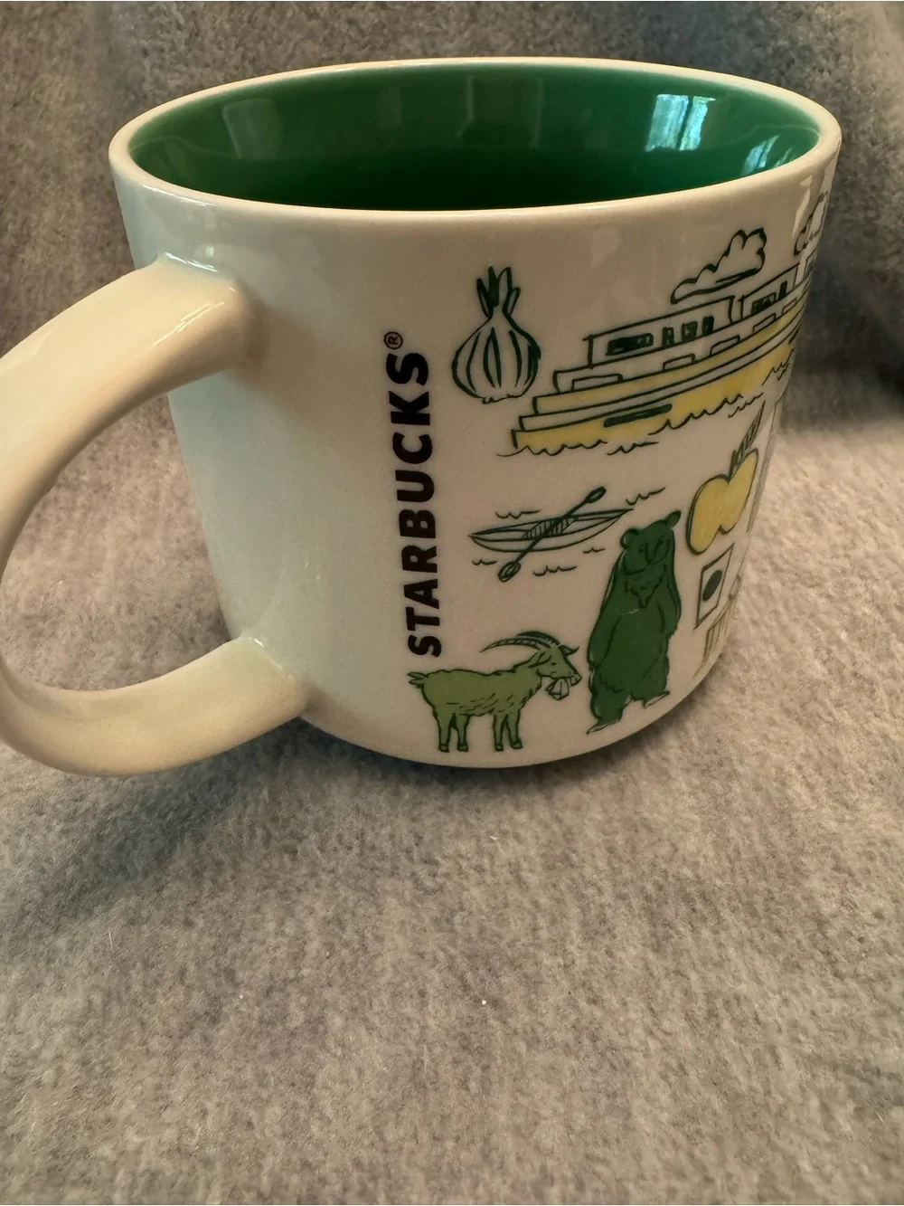 Starbucks Washington Green & White Been There Series Ceramic Mug